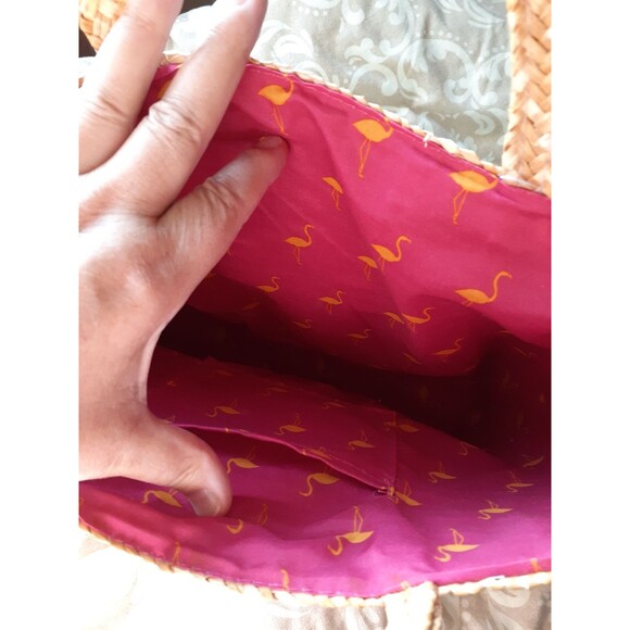 Straw tote purse bag handbag summer beach  small medium size - Picture 3 of 5